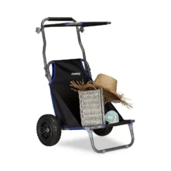 relaxdays Campingstuhl »Strandwagen faltbar mit Dach«