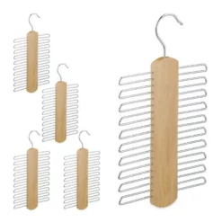 relaxdays Krawattenhalter »5 x Krawattenbügel aus Holz«