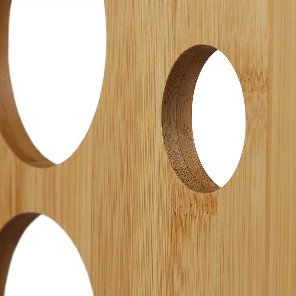 relaxdays Weinregal »Weinregal Bambus 6 Flaschen mit Griff« – Bild 5