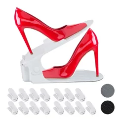 relaxdays Schuhregal »16 x Schuhstapler weiß«