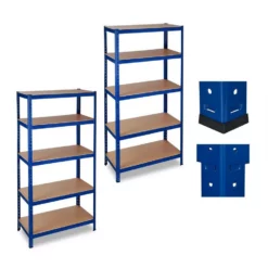 relaxdays Schwerlastregal »2 x Schwerlastregal blau«