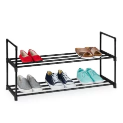 relaxdays Schuhregal »Schuhregal Metall schwarz«, 2