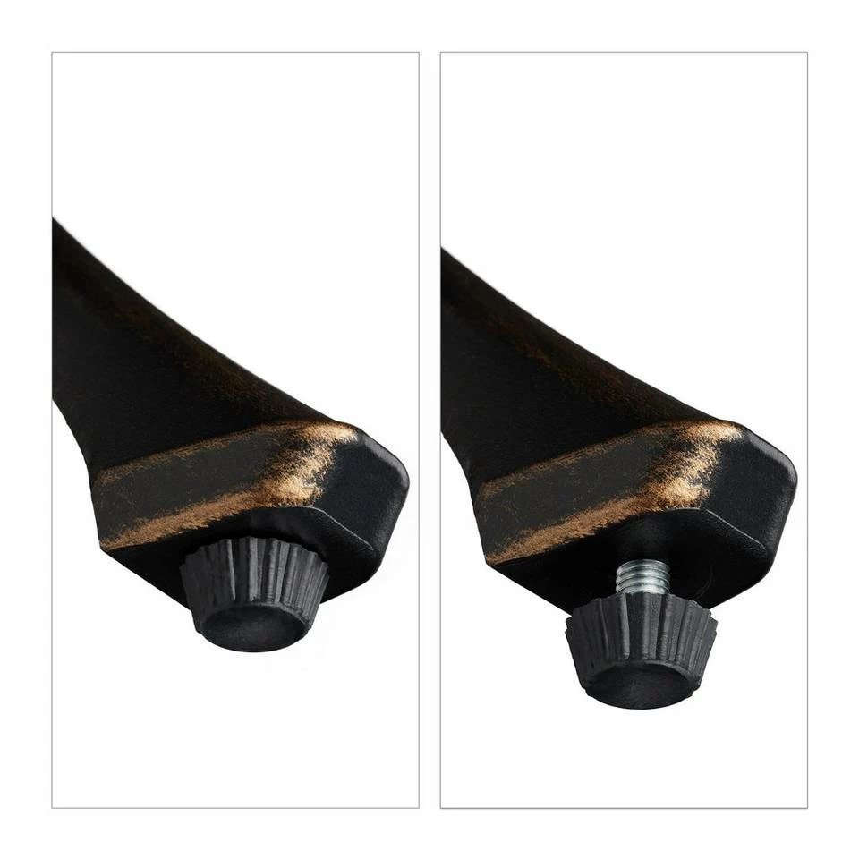 relaxdays Gartentisch »Eckiger Gartentisch mit Schirmloch«, Schwarz-Bronze – Bild 6