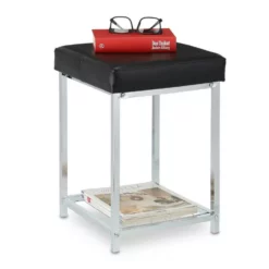 relaxdays Sitzhocker »Gepolsterter Sitzhocker mit Ablage«