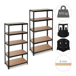 relaxdays Schwerlastregal »2 x Schwerlastregal schwarz«