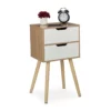 relaxdays Nachttisch »Nachttisch mit 2 Schubladen«