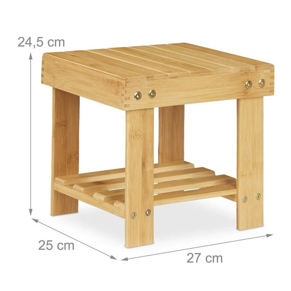 relaxdays Fußhocker »Kleine Fußbank aus Bambus« – Bild 4