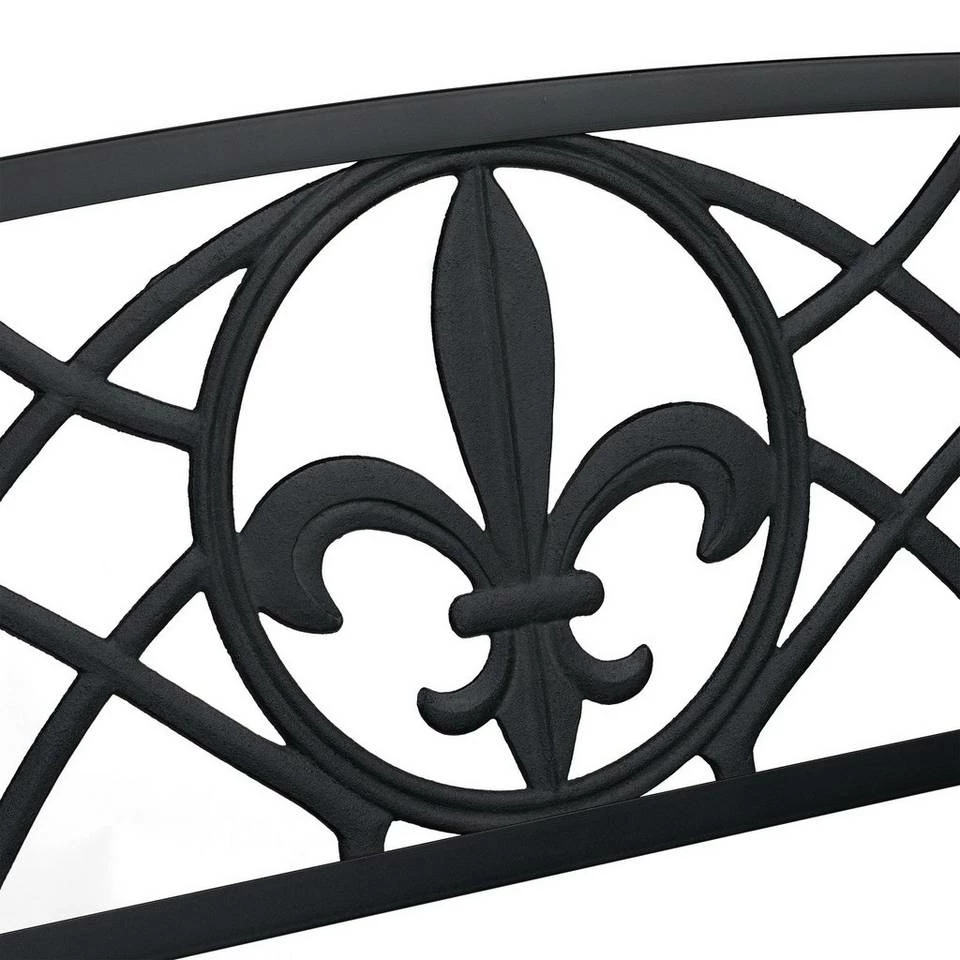 relaxdays Gartenbank »Gartenbank mit Fleur de Lis Motiv« – Bild 6