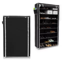 relaxdays Schuhschrank »2 x Schuhschrank VALENTIN hoch schwarz«