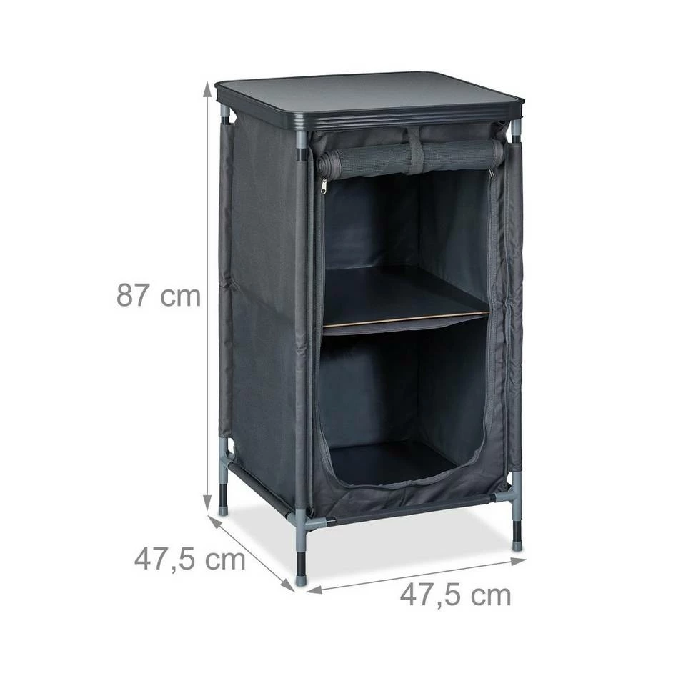 relaxdays Falttürenschrank »Campingschrank mit 2 Ablagen« – Bild 4