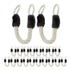 relaxdays Türdämpfer »20 x Türkordel Klemmschutz schwarz«