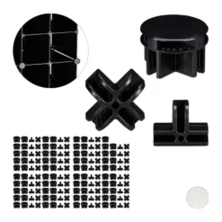 relaxdays Steckregal »160 x Verbindungsstück Regal schwarz«