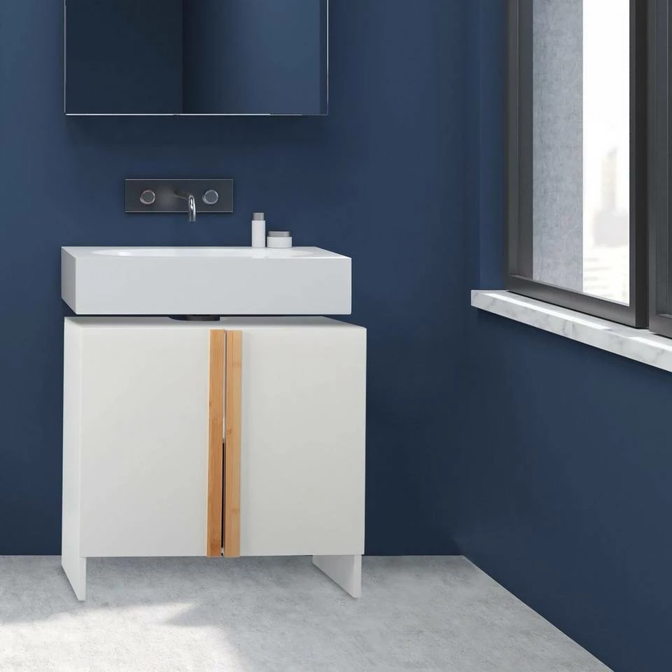 relaxdays Waschbeckenunterschrank »Weißer Waschbeckenunterschrank« – Bild 6