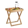 relaxdays Tabletttisch »Tabletttisch klappbar Walnuss«