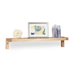 relaxdays Wandregal »Wandregal Walnuss«