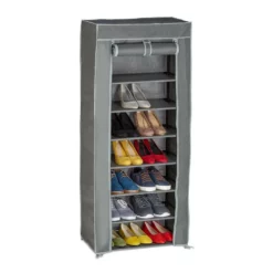 relaxdays Schuhschrank »Schuhschrank Stoff 8 Fächer« Anthrazit