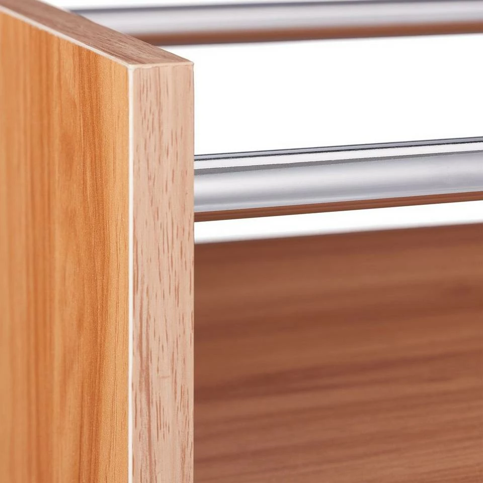 relaxdays Weinregal »Großes Weinregal mit Weinglashalter«, Braun Weiß Silber, Hellbraun Weiß Silber, Schwarz Silber – Bild 9